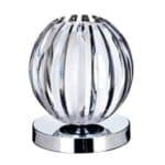 CHROME TOUCH TABLE LAMP WITH CLEAR ACRYLIC & FROSTED GLASS