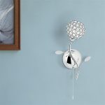 BELLIS II 1 LIGHT CHROME WALL LIGHT WITH CLEAR GLASS SHADE