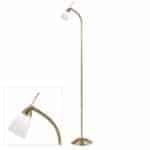 SATIN SILVER TOUCH TABLE LAMP WITH OPAL GLASS SHADE
