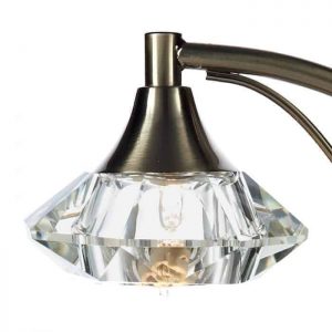 Luther Table Lamp Satin Chrome Crystal