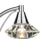 LUTHER 1 LIGHT TABLE LAMP COMPLETE WITH CRYSTAL GLASS POLISHED CHROME