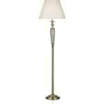 SIAM FLOOR LAMP COMPLETE WITH SHADE ANTIQUE BRASS