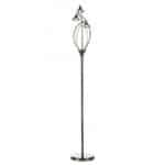 LUTHER 3 LIGHT CRYSTAL FLOOR LAMP ANTIQUE BRASS