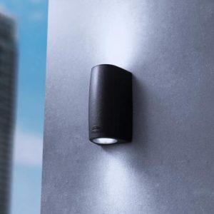 POLYCARBONATE BLACK OUTDOOR LED WALL WASH LIGHT