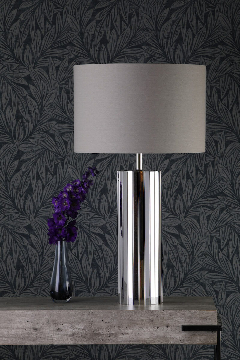 Cassandra Table Lamp Polished Chrome With Shade - Image 3