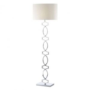 DONOVAN FLOOR LAMP POLISHED CHROME COMPLETE WITH SHADE