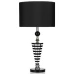 HUDSON TABLE LAMP K9 CRYSTAL BLACK/ CLEAR COMPLETE WITH SHADE