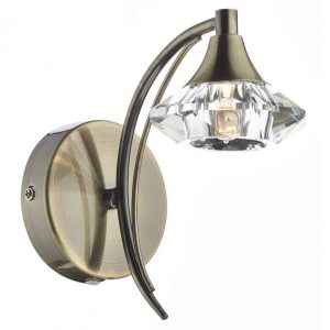 LUTHER SINGLE WALL LIGHT ANTIQUE BRASS