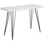 Leland Console Table Gloss White Top