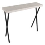 DATA CONSOLE TABLE LIGHT GREY MARBLE