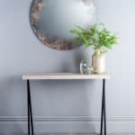 DATA CONSOLE TABLE LIGHT GREY MARBLE