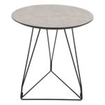 FIKSDALE ROUND TABLE LIGHT GREY MARBLE