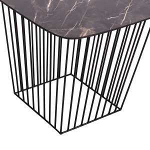 Veila Pack Of 2 Dark Marble Tables