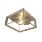 HEATON 2LT CEILING LIGHT BRUSHED SILVER GOLD FINISH