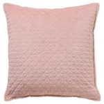 Scatter Box Kite Quilted Velvet Feather Filled Cushion, Blush