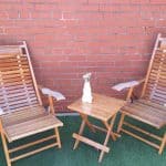 Bamboo Deck Chairs/Table Set