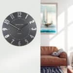 12″ Mulberry Wall Clock Graphite Silver