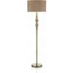 Madrid Ball Floor Lamp complete with Shade Antique Brass