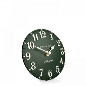 6″ Arabic Mantel Clock Forest Green