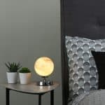 Esben Touch Table Lamp Polished Chrome With Planet Glass