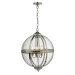 Vanessa 5 Light Pendant Polished Nickel And Clear Glass