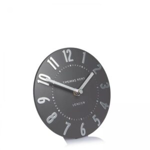 6″ Mulberry Mantel Clock Graphite Silver