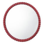 Ruan Red Round Mirror