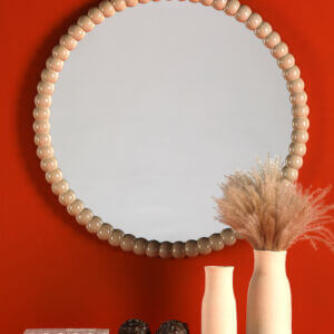 Ruan Cream Round Mirror