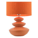 Discus Orange Ceramic Table Lamp