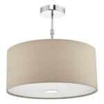 Ronda 3 light Pendant Ecru Faux Silk Shade 40cm