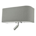 Ronda 3 Light Wall Light Grey With LED Reading Light