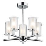 Elba 5 Light Bathroom Semi Flush Polished Chrome IP44