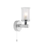 Elba Bathroom Wall Light Polished Chrome Glass IP44