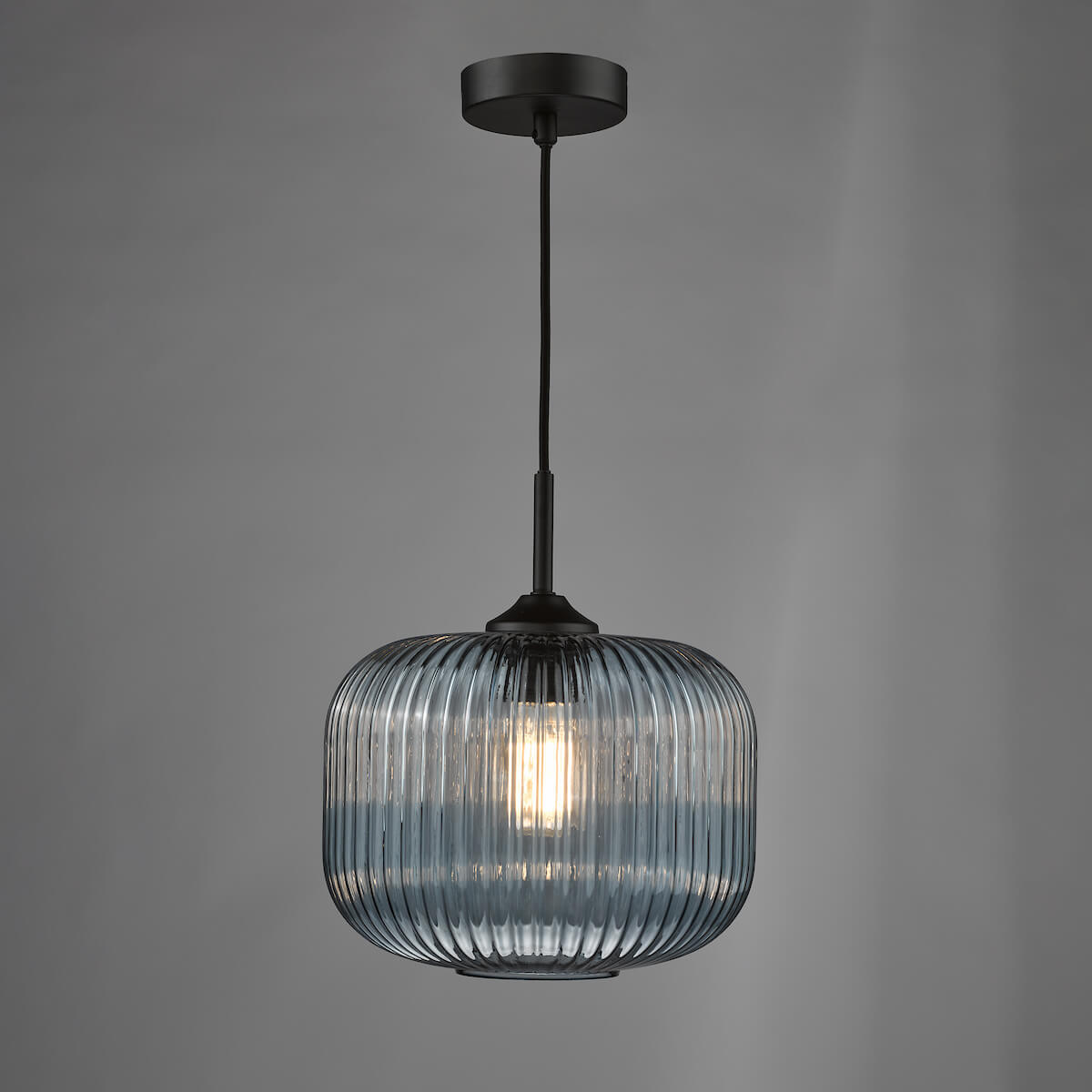 Demarius Single Ribbed Glass Pendant - Image 2