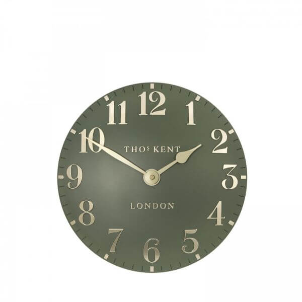 Arabic 12 Inch Wall Clock Lichen Green - Image 2