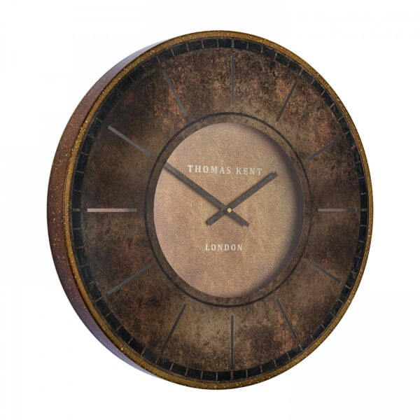 Florentine 21 Inch Wall Clock Leather Effect - Image 2