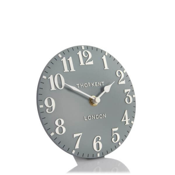 Arabic 6 Inch Mantel Clock Flax Blue - Image 2